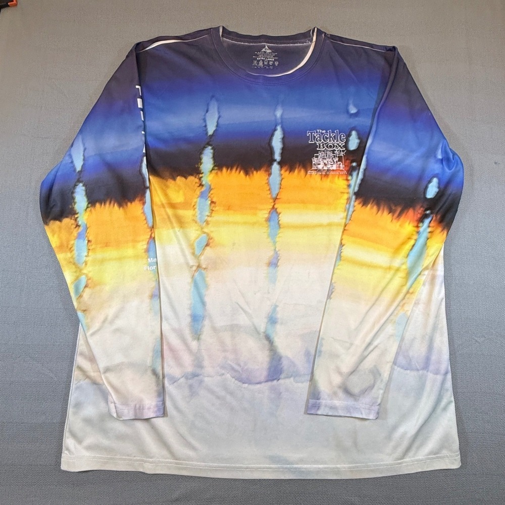 Aard-Alltuf The Tackle Box Florida Keys Fishing Mens XL Long Sleeve Sunset 2426